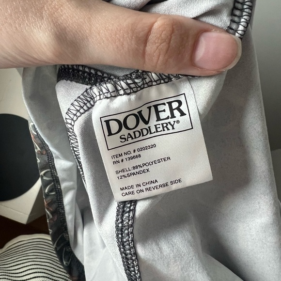 Dover Saddlery Ladies' Cascade Tech Print Quarter-Zip Top Tossed Stirrups XL - Picture 7 of 8